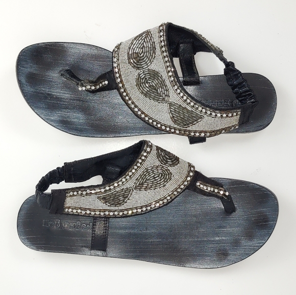 Not Rated Beaded Sandals Size 10 | Spring Summer Casual Boho Bohemian Going Out - Picture 3 of 7
